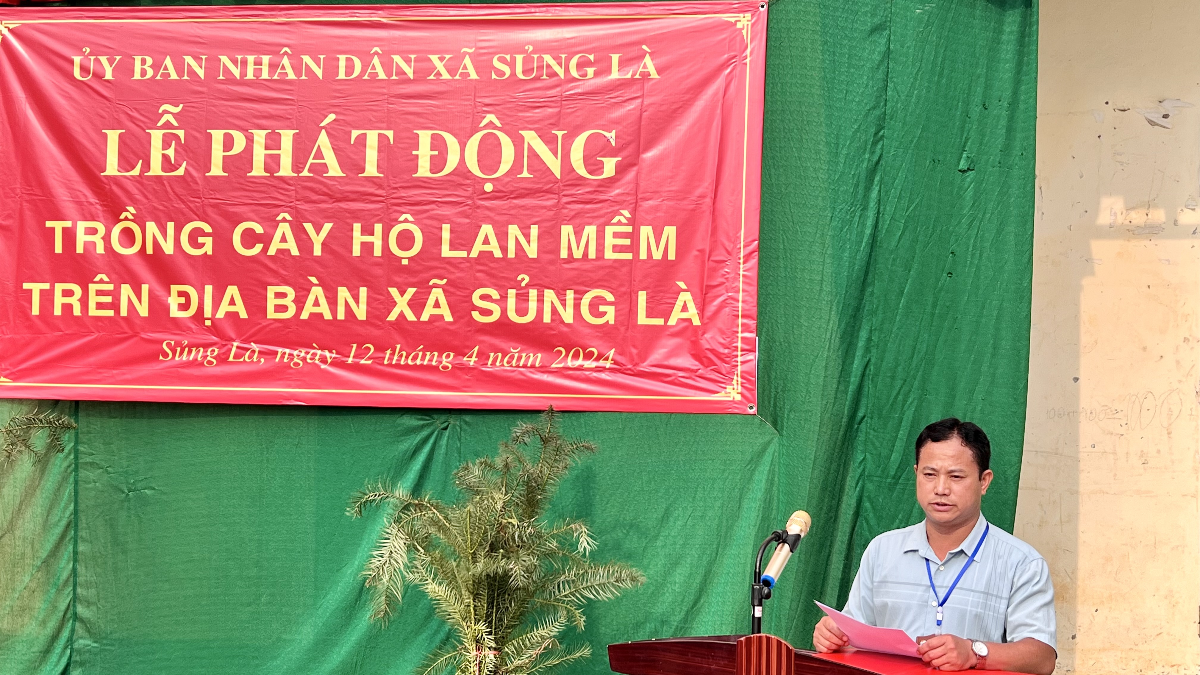 Huyện Đồng Văn, tổ chức phát động trồng cây hộ lan mềm tại xã Sủng Là