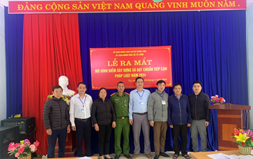 Xả Tả Lủng Huyện Đồng Văn ra mắt mô hình điểm xây dựng cấp xã đạt chuẩn tiếp cận pháp luật.