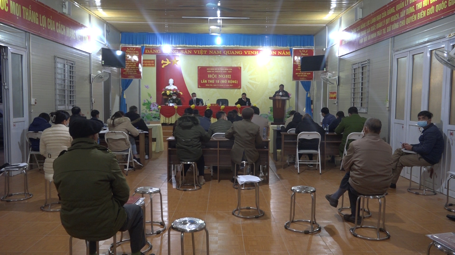 Hội nghị lần thứ 18 Ban Chấp Hành Đảng bộ Thị trấn Đồng Văn mở rộng khóa XIX nhiệm kỳ 2020 - 2025
