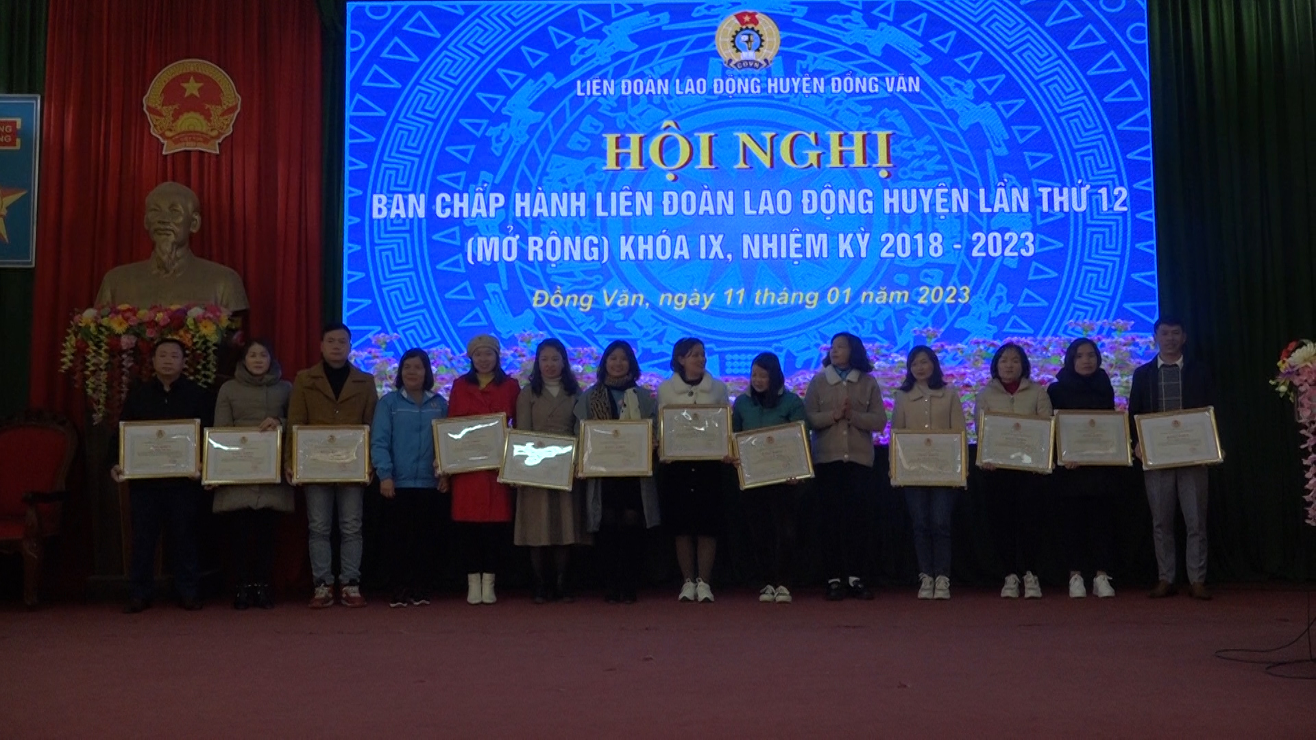 Hội nghị Liên đoàn Lao động huyện Đồng Văn lần thứ 12 khóa IX, nhiệm kỳ 2018 – 2023