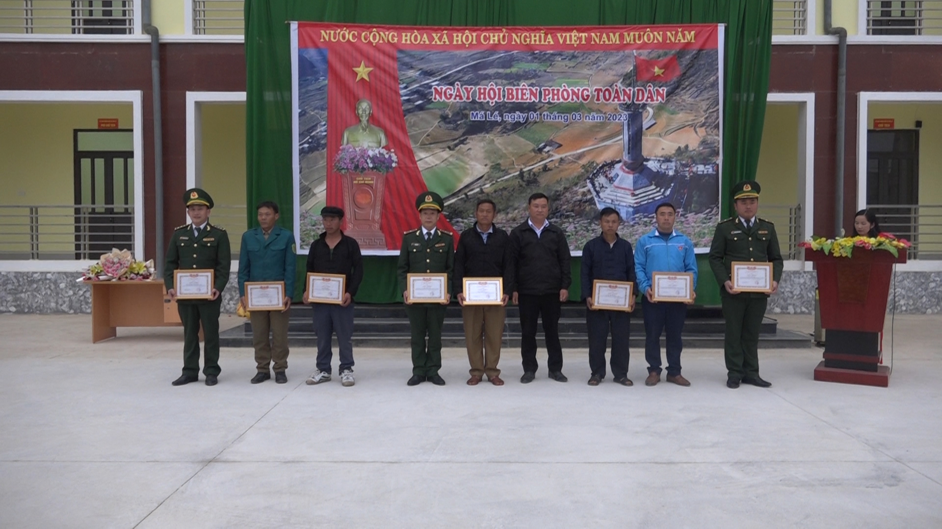 Xã Ma Lé tổ chức Lễ kỷ niệm 34 năm ngày biên phòng toàn dân năm 2023